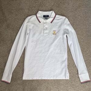PSYCHO BUNNY Jackson Long Sleeve Polo White Size 2